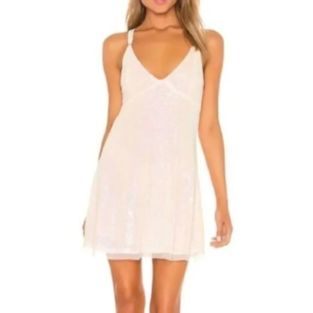 Free People Gold Rush Sequin Pearl Dress. XS,S,M,L - Picture 1 of 15